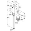 Смеситель для раковины Kludi Nova Fonte Pura, чёрный матовый