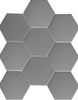 Hexagon big Grey Matt