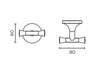 Крючок для ванной AltroBagno Corposo