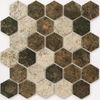 Плитка Мозаика Bonaparte Mosaics Olmeto Brown, 27.1x28.2, под камень, бежевая, матовая - 1