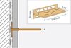 Полочка четырехугольная вклеиваемая Schluter Shelf-W-S1 Curve Каменно-серая