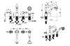 Смеситель на борт ванны Boheme Royal Cristal