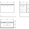 Тумба под раковину Geberit Acanto 90 - 4