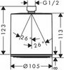 Верхний душ Hansgrohe Pulsify 105 1jet - 4