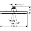Верхний душ Hansgrohe Vernis Shape 200 1jet - 4